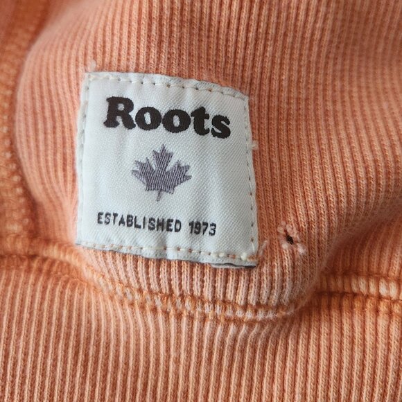 Unusual Orange ROOTS hoodie Jacket full zip - Iconic Canadian Beaver 100% Cotton - Picture 4 of 7